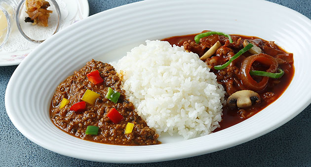 キーマカレー&ハヤシライス